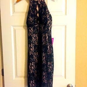 Black and nude formal dress